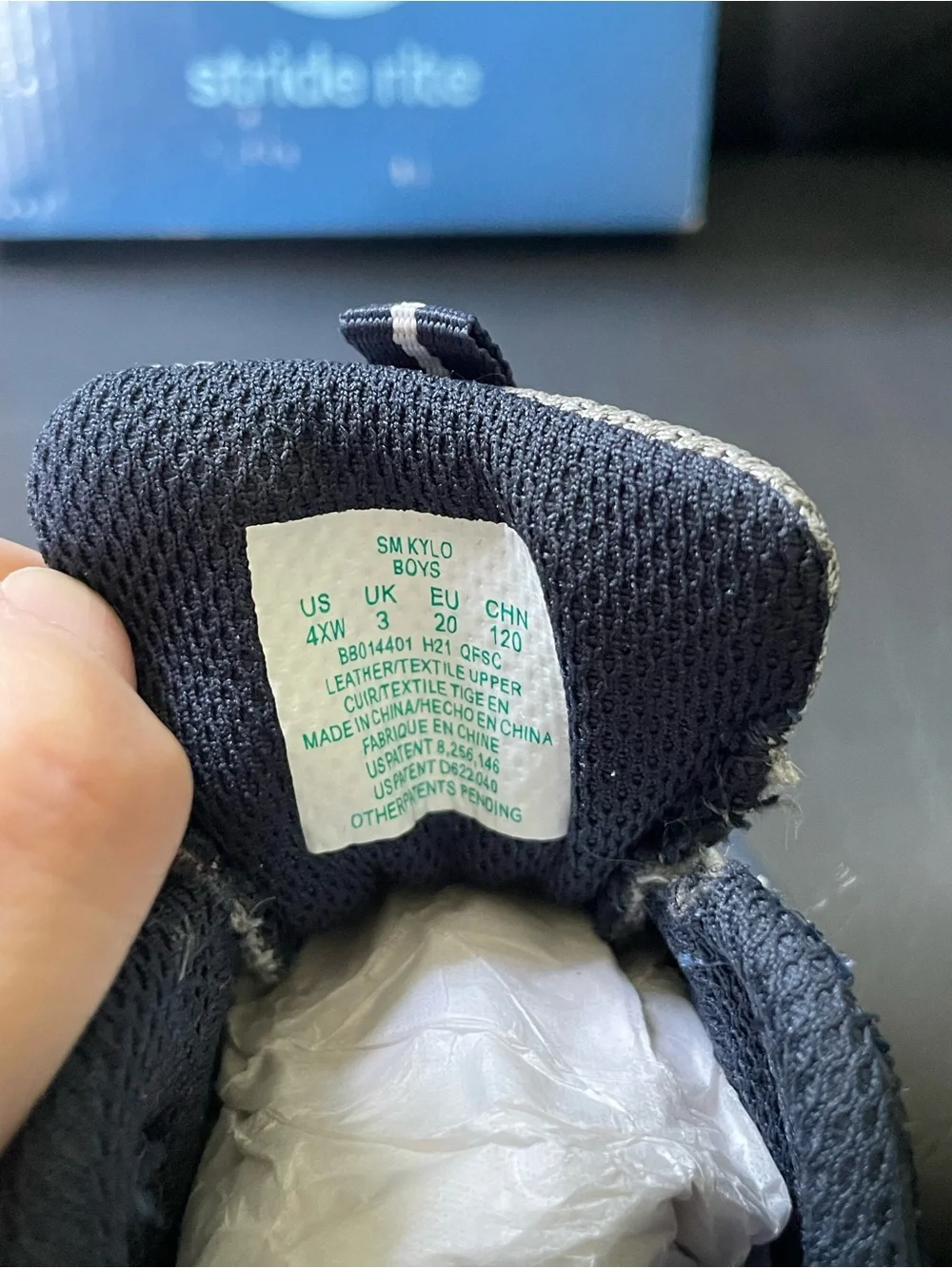 Stride Rite - Soft Motion Kylo Sneaker - NIB - Navy/Gray - Boys Size 4XWide